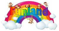 2 Logo Funland mit Affen neu